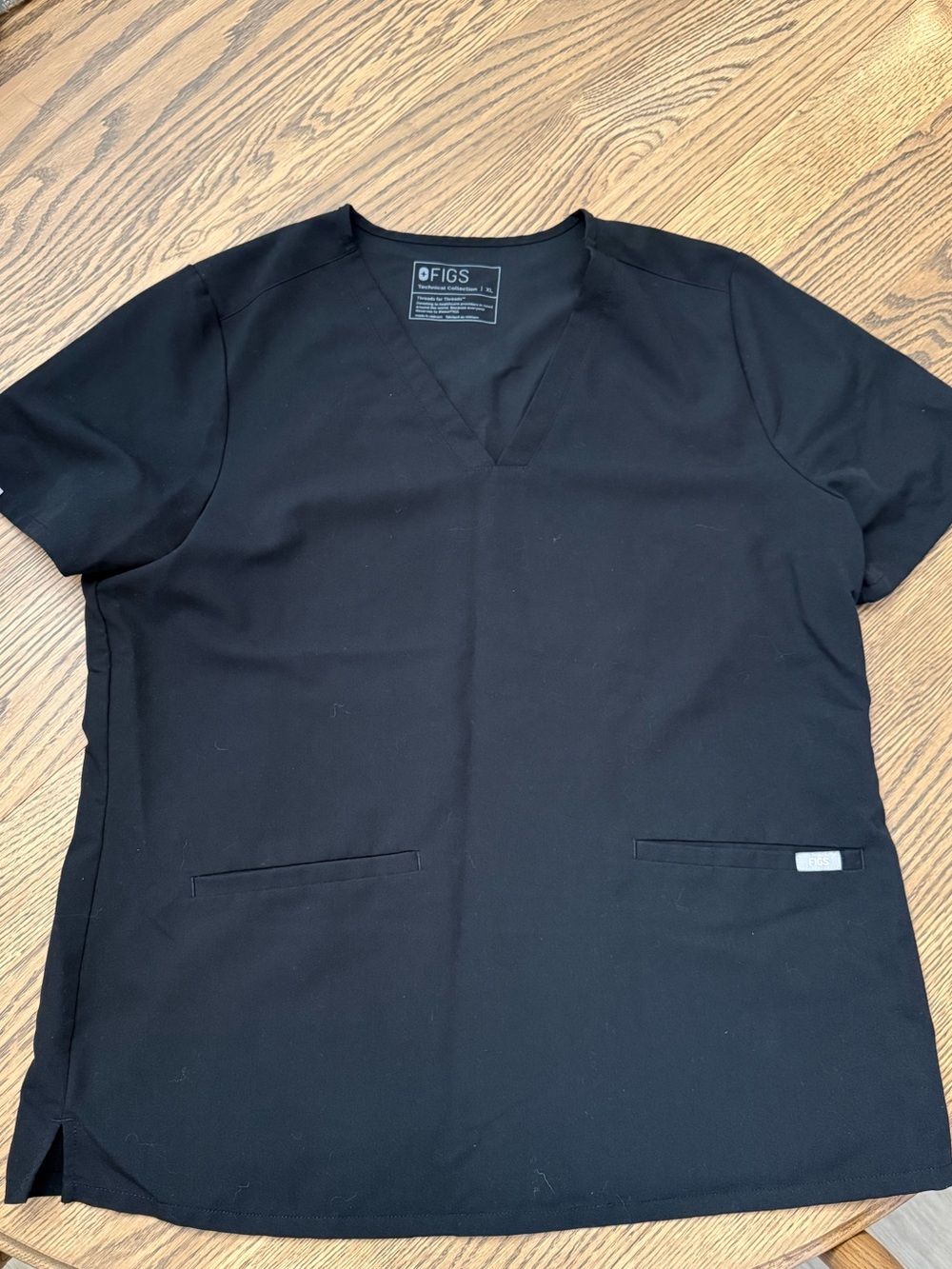 FIGS Black Scrub Top